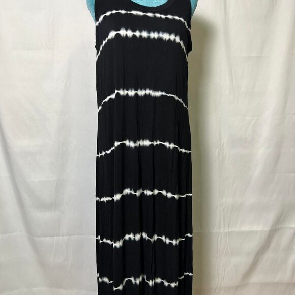 Style & Co Women's Black and White Tie Dye Maxi Dress - Picture 5 of 6